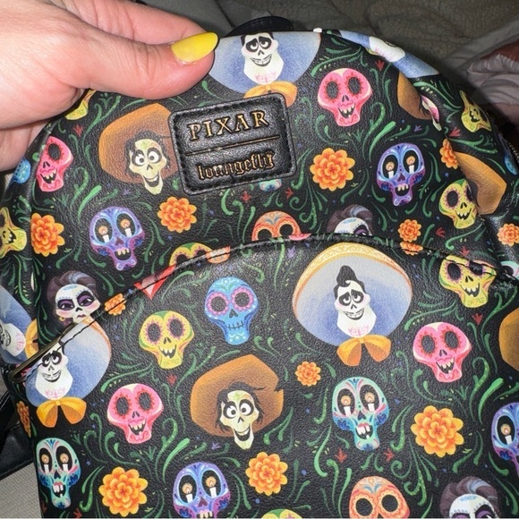 Loungefly Disney Pixar Coco Skulls Mini Backpack dia de los muertos halloween main image 7